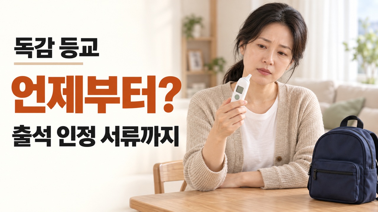 독감 등교 기준과 출석 인정 서류 정리, 해열 후 24시간 격리 원칙과 진료확인서 발급